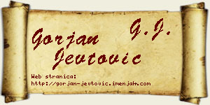 Gorjan Jevtović vizit kartica